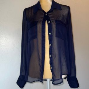 Women’s long sleeve sheer blouse